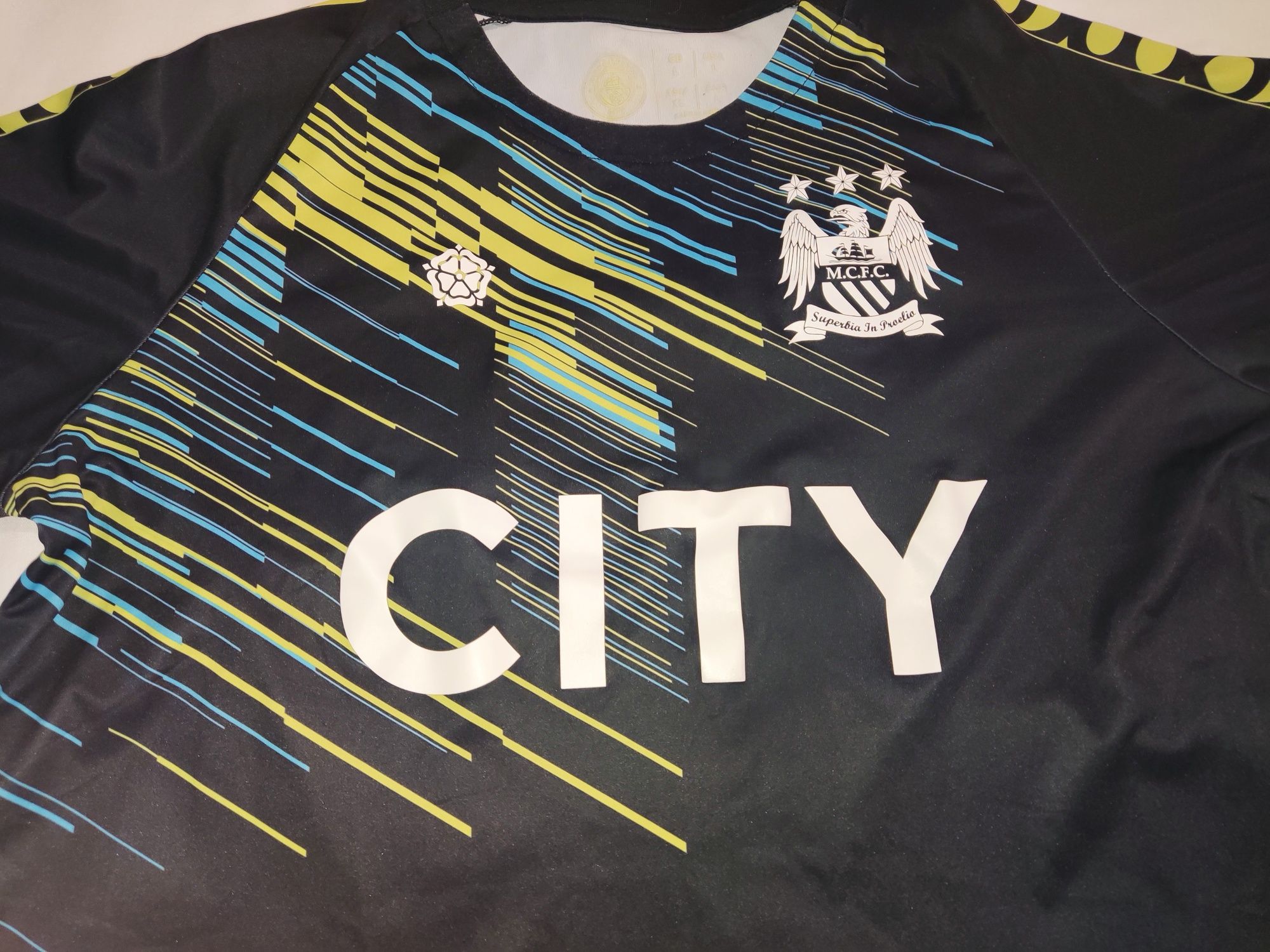 Винтажная ретро футболка FC Manchester City season 1999, L