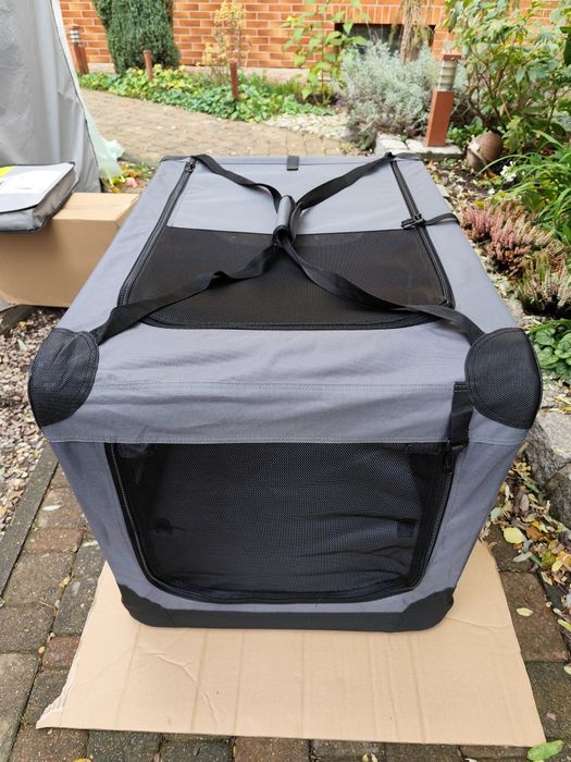 Materiałowy transporter dla psów, kojec 91x62x59 cm używany