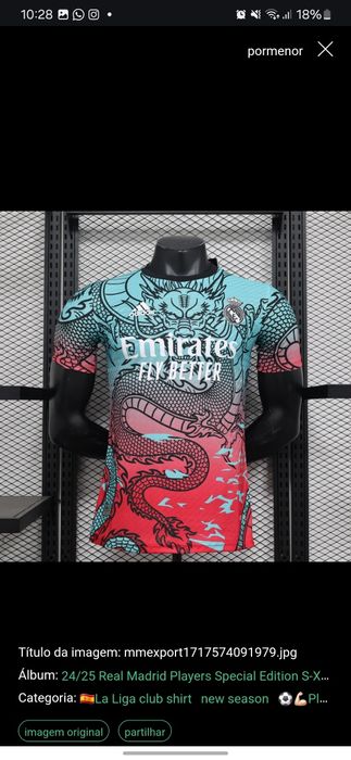 T-shirts de variadíssimas equipas e seleções