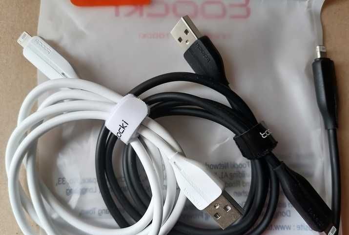 Кабель Toocki USB-A - IPhone Lightning білий чорний олх доставка