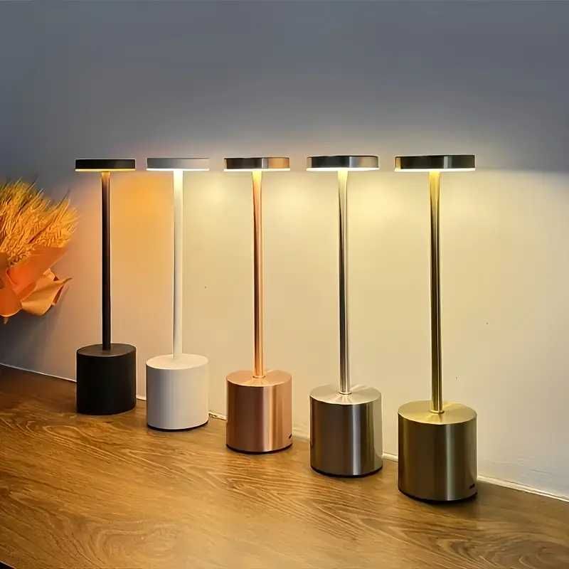 Candeeiros LED Touch, bateria recarregável USB C. Interior e Exterior