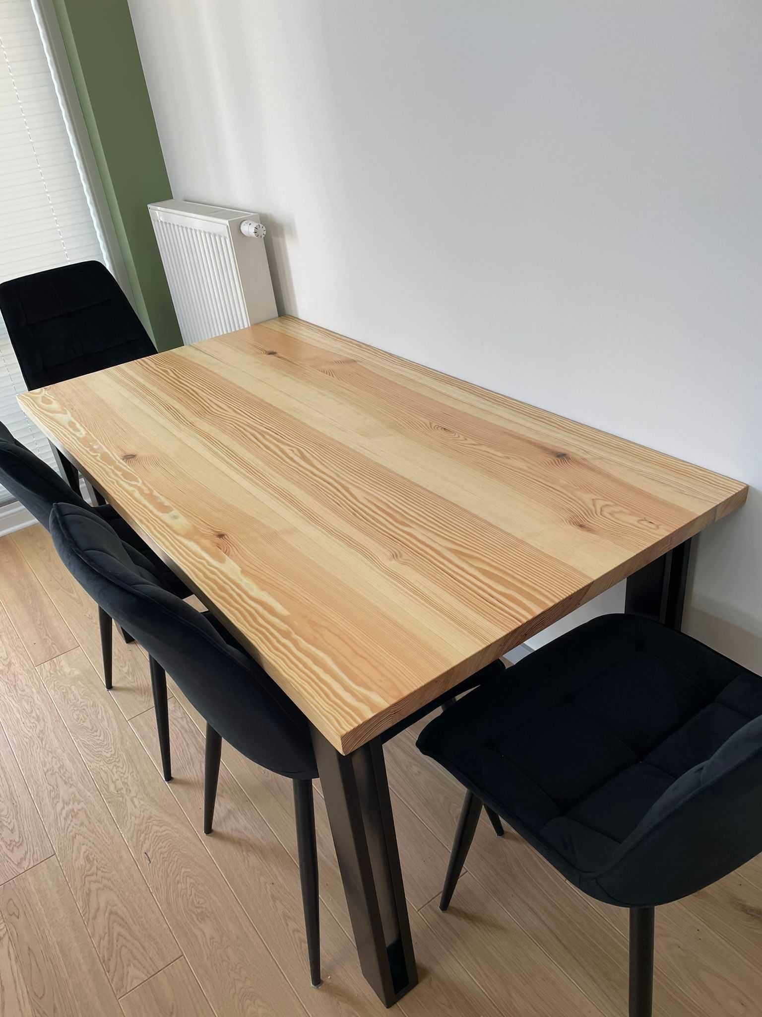 Stół na wymiar loft drewniany metalowe nogi nowoczesny