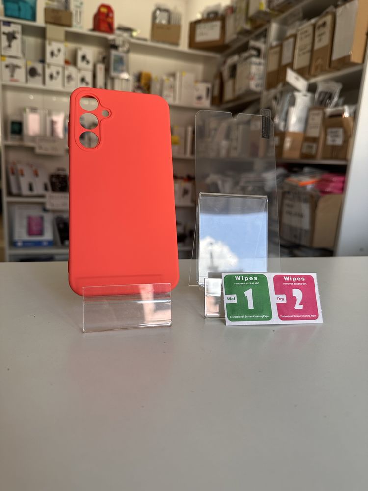 Etui silicon pomarańczowe + SZKŁO do SAMSUNG GALAXY A25 4G / 5G