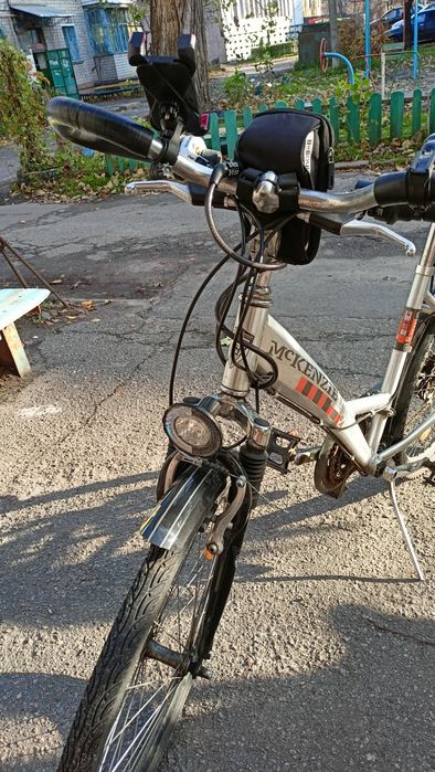 Чоловічій велосипед алюмінієва рама двухпідвісна амортизація Shimano