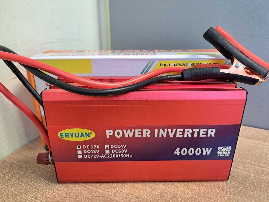 Преобразователь Инвертор 4000W ватт 12V/24V Перетворювач с дисплеем