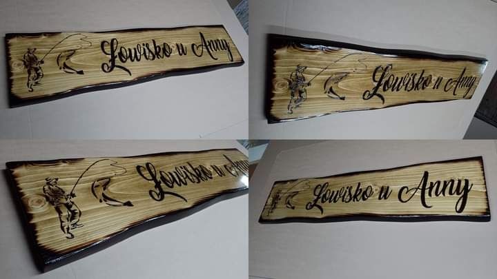 szyld drewniany deska napis logo grawer tabliczka adresowa