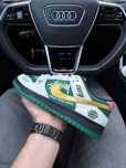 Мужские кроссовки найк данк Nike SB Dunk Low x Stussy 572 Green Beige