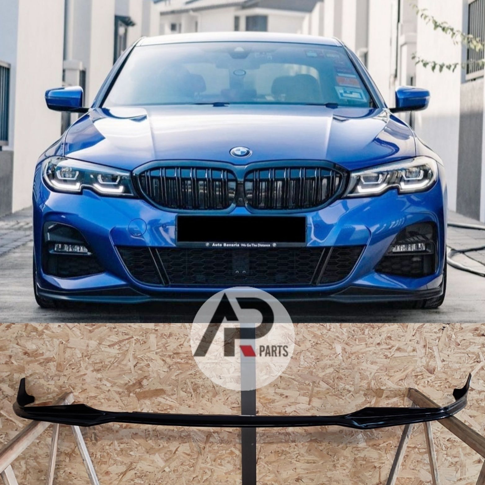 BMW G20 G21 Lip Aba Mperformance Frontal Preto brilhante