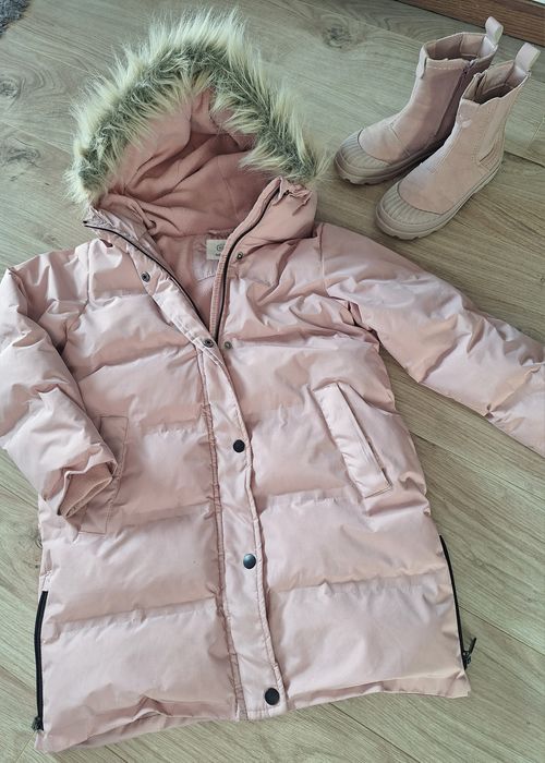 128cm Cool Club ciepła puchowa zimowa długa kurtka płaszczyk na zimę