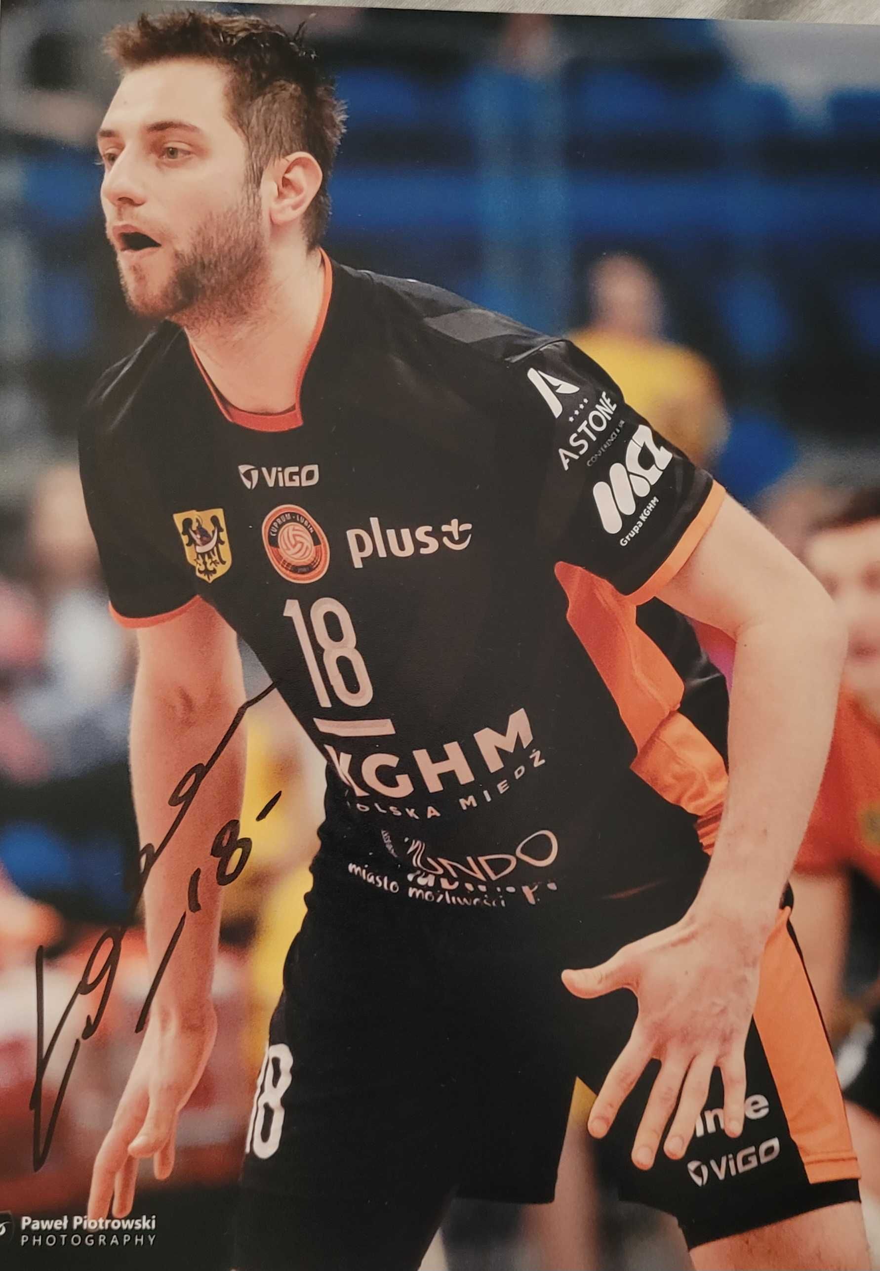 Zdjęcie autograf Grzegorz Łomacz Cuprum Lubin plusliga siatkówka