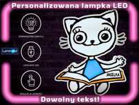 Personalizowana lampka nocna LED – dekoracja i prezent - Kicia Kocia