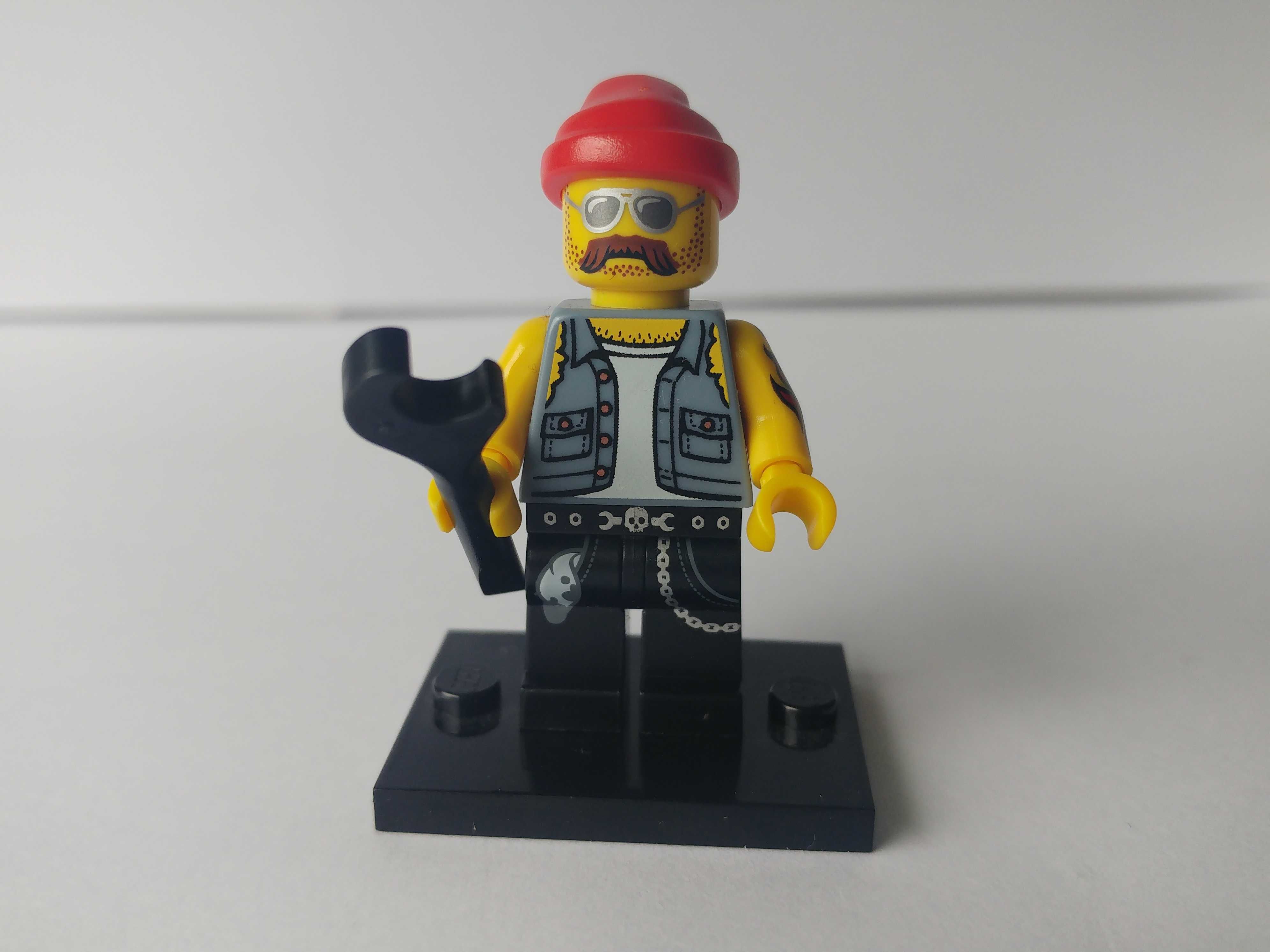 Figurka Lego Mechanik Harleyowiec Ludzik Lego figurki lego ludziki