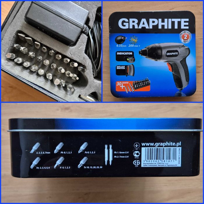 MINI Wkrętarka akumulatorowa Graphite 58G147 Bezprzewodowa