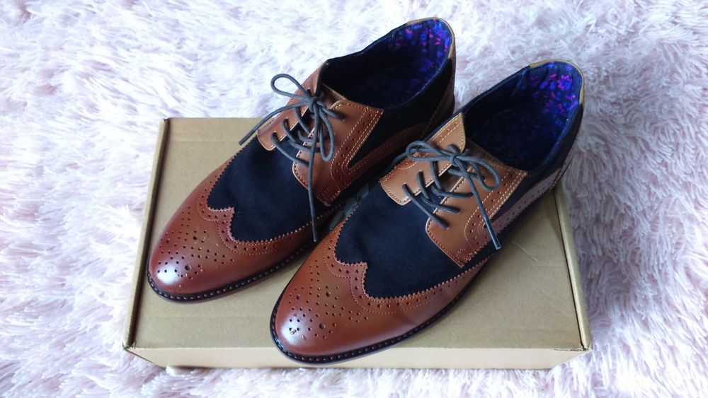 Туфлі броги  Шкіряні