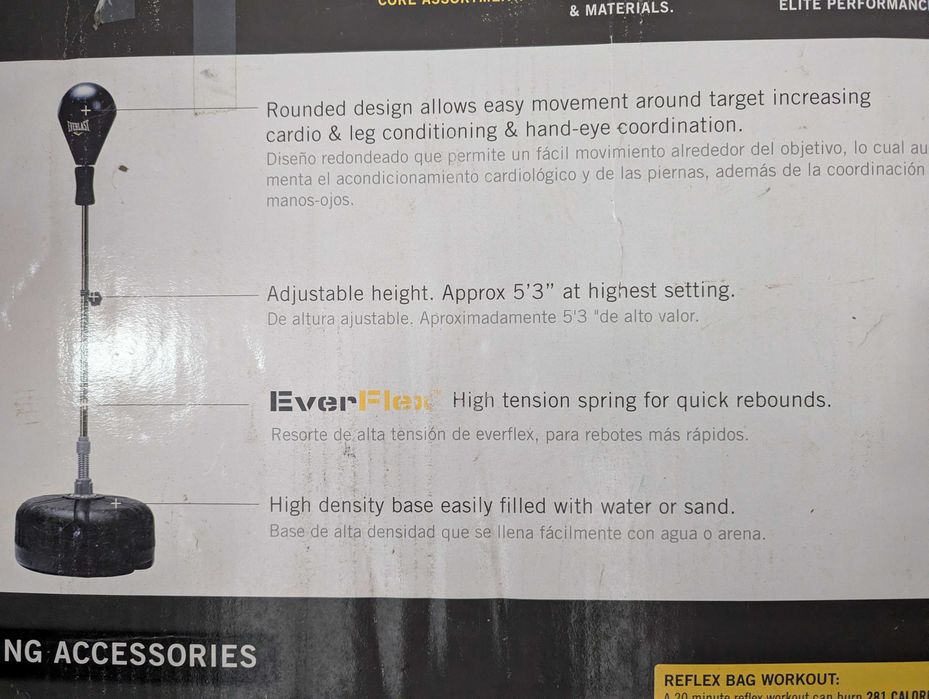 Everlast saco de reflexos para boxe