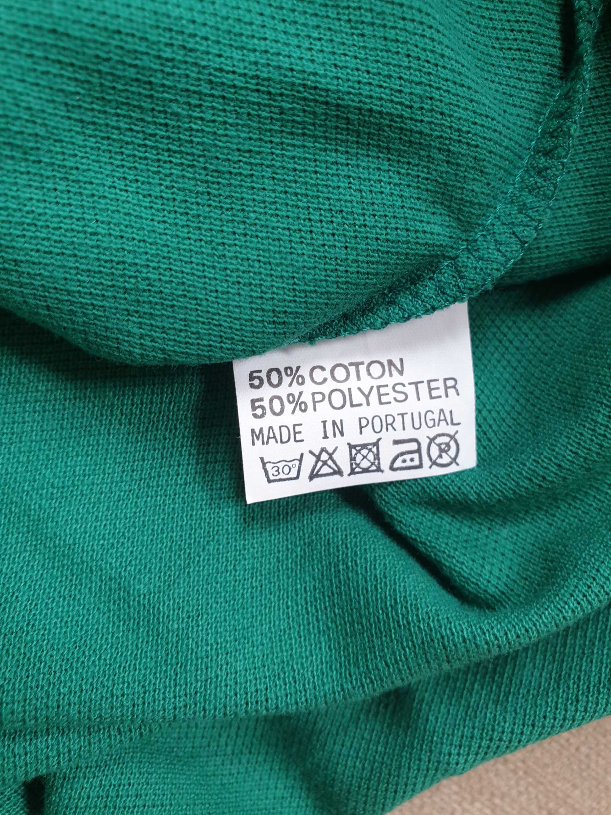 Dres Faxe granatowy, T-shirt Polo zieleń, piwo duńskie, vintage, nowy