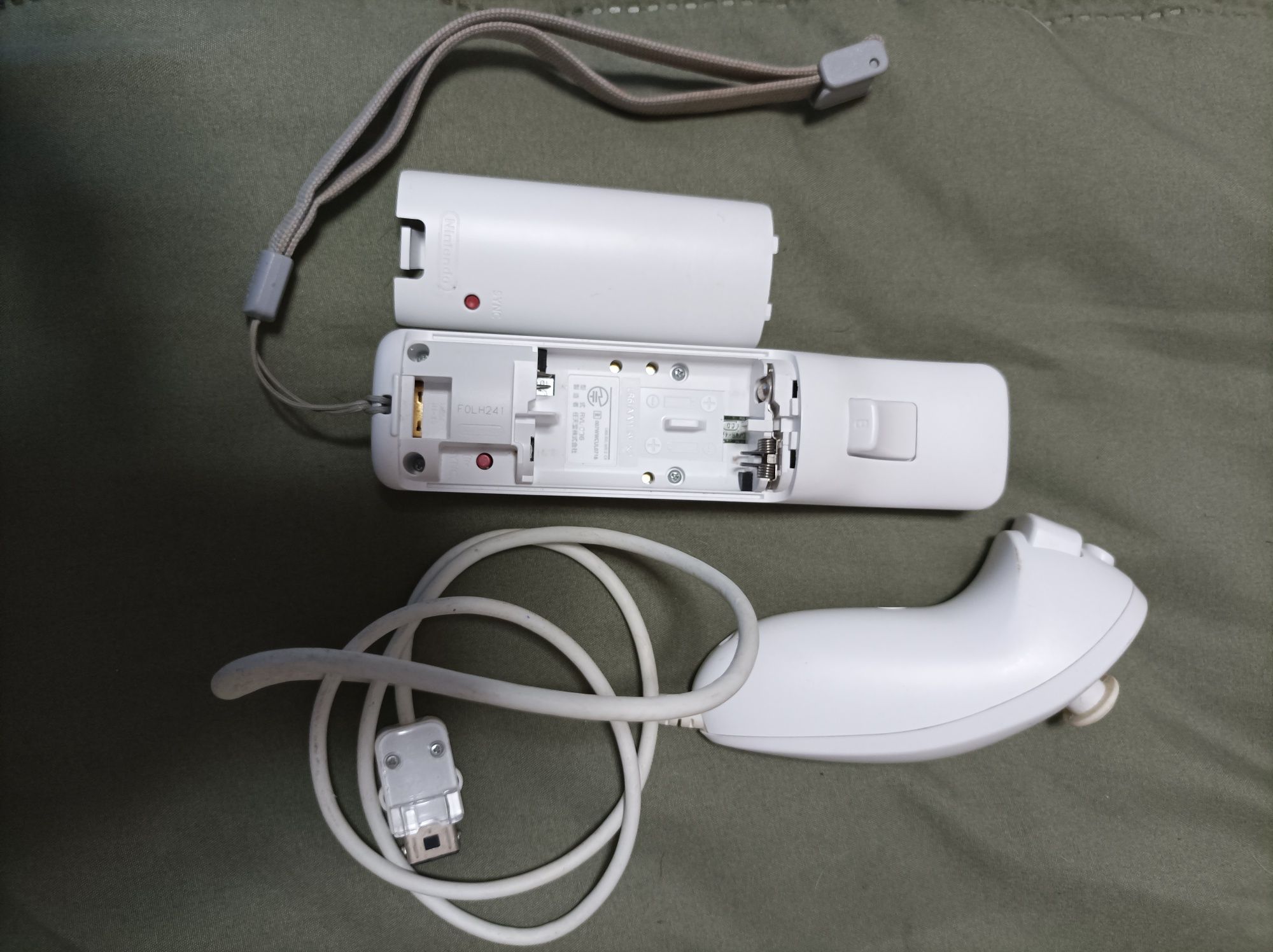 Conjunto de comando e nunchuck wii