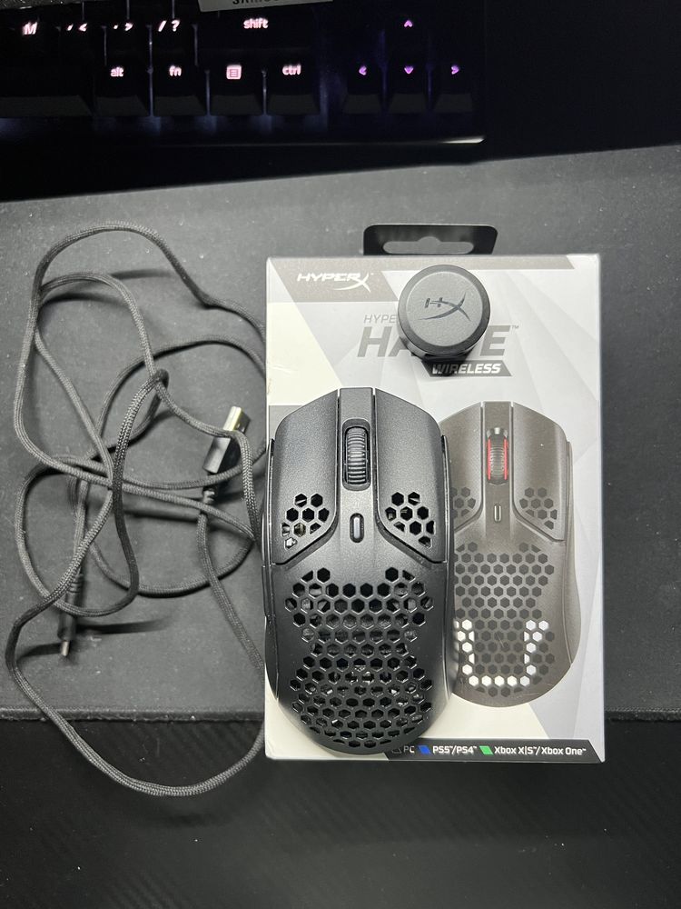 Mysz Hyperx Pulsfire Haste Wireless czarna do gier