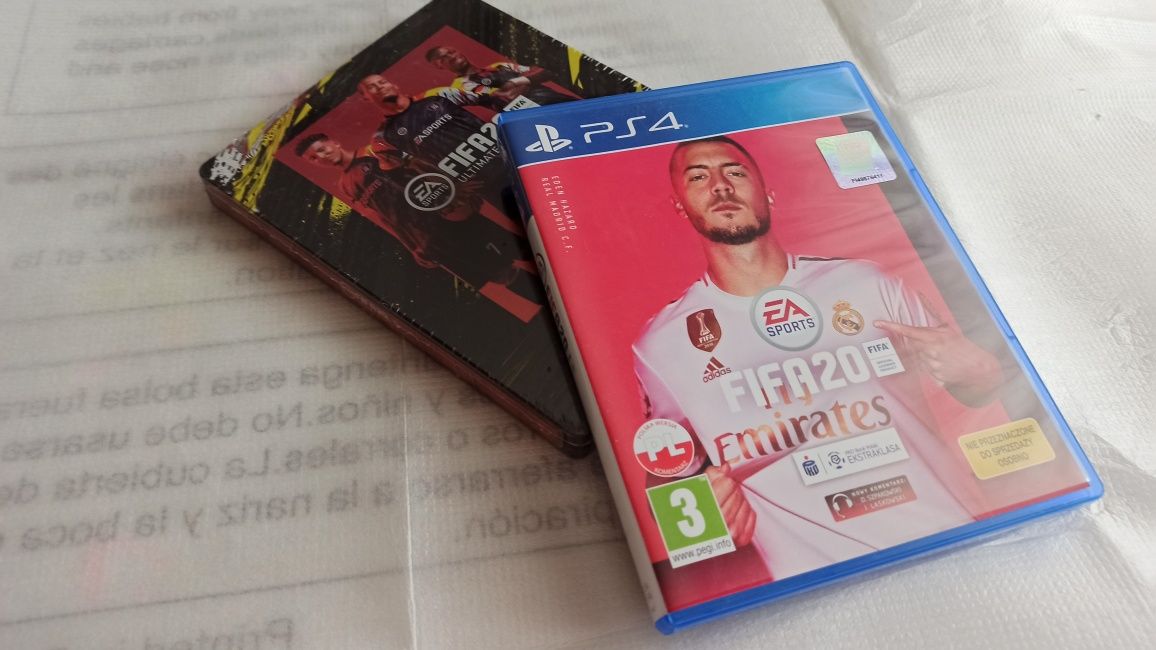 Fifa 20 ps4/ps5 jak nowa+ steelbook nowy folia..