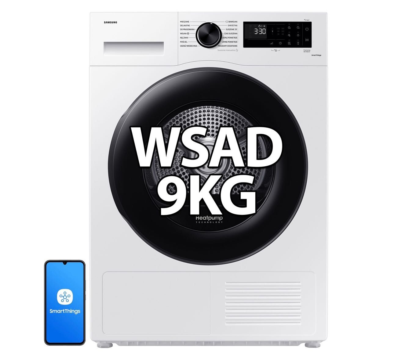Suszarka Samsung DV90CGC0A0AE – jak nowa, na gwarancji!
