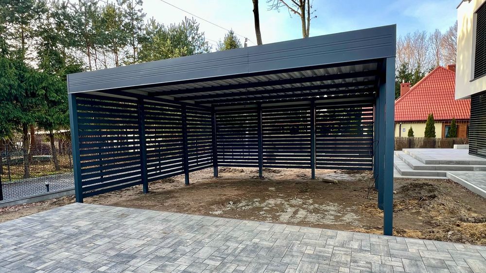 Wiata 6x6 - wiata samochodowa garażowa dwustanowiskowa pod wymiar