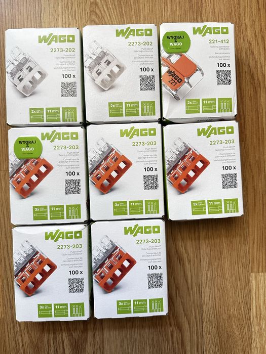 Wago złączki zestaw 800 szt