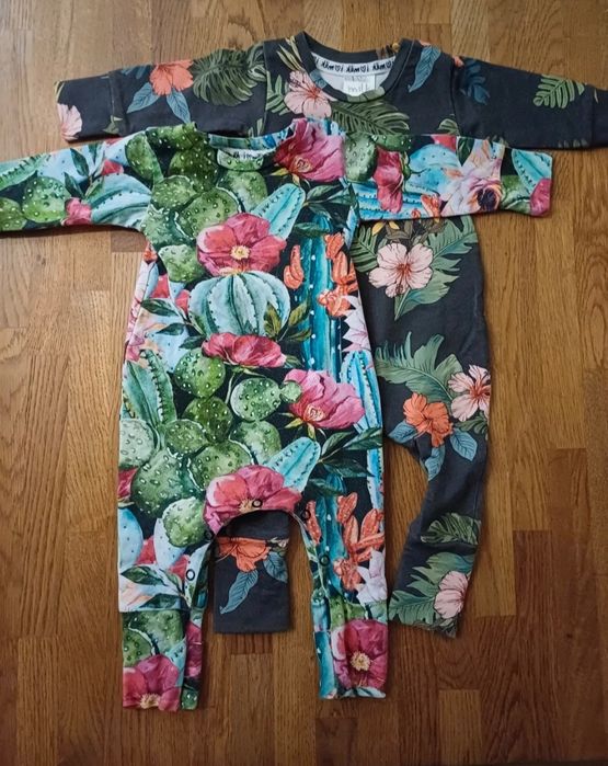 2× śpioszki I Love Milk r 62/68