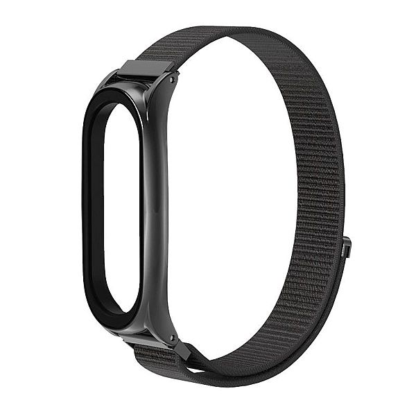 Pasek Nylon do Xiaomi Mi Band 5 / 6 / 6 Nfc Black