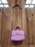 Różowa torebka crossbody Zara błyszcząca damska Kryształki barbie