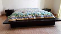 Mobília de quarto de casal em wengué preto