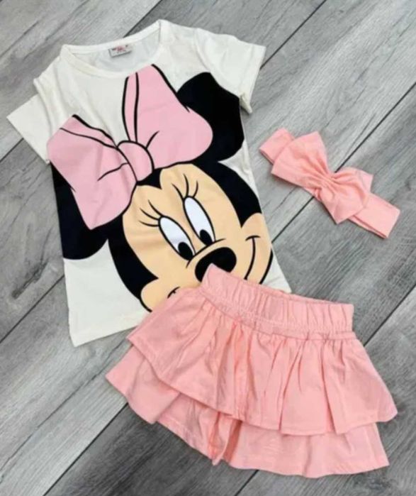 Komplet Myszka Minnie 98 104 zestaw Mini Mouse nowy 3 4 latka