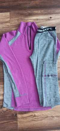 Zestaw termiczny bluzka + legginsy merino M/L