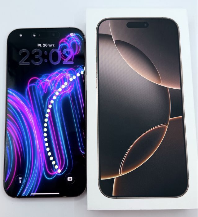 Iphone 16 Pro Max Desert Titanium Stan perfekcyjny  Gwarancja 27.10.26