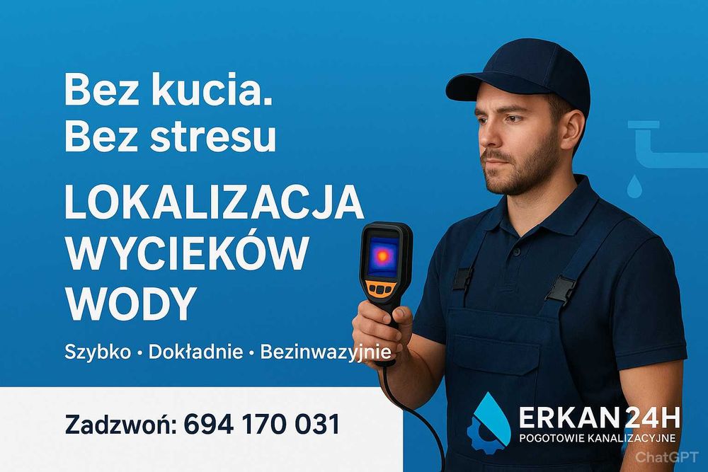 lokalizacja wycieków wody, kamera termowizyjna