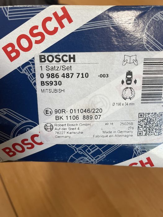 Bosch Колодки ручника (Mitsubishi Pajero, Pajero sport)