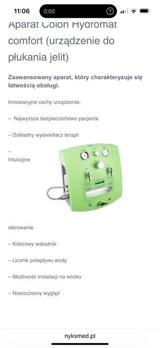 Aparat do hydrolonoterapii Herrmann