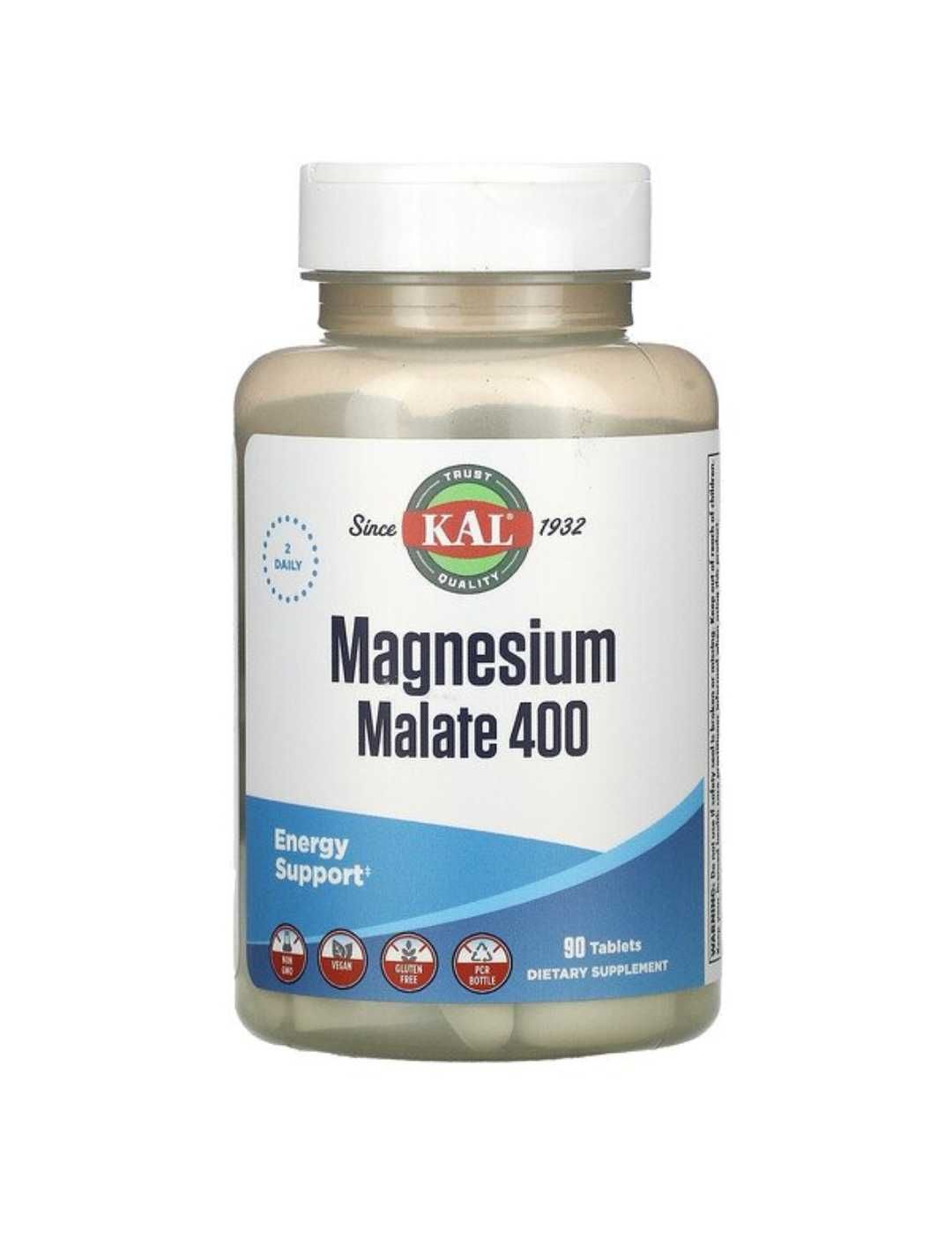KAL магний малат 400 мг - 90 таблеток / США магний глицинат