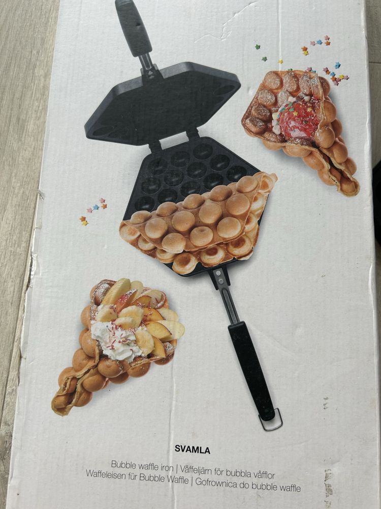 Duka Svamla bubble waffle iron patelnia do nalesnikow babelkowych