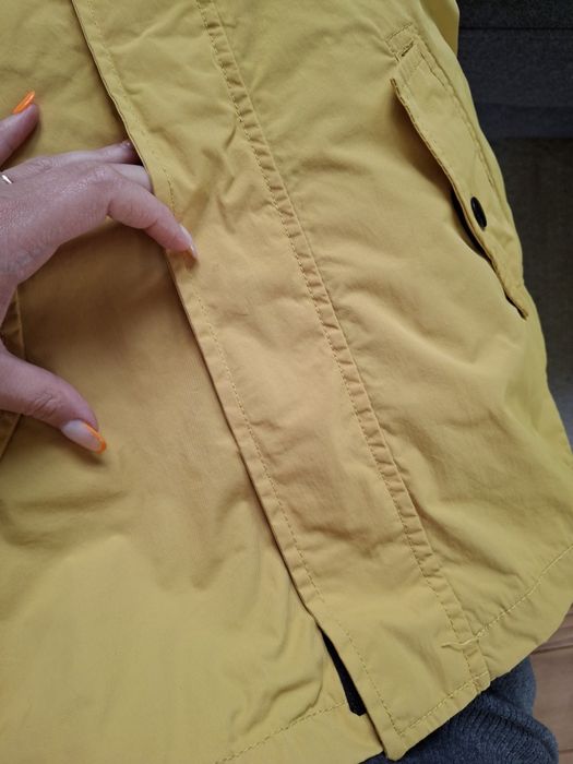 122cm 128cm Zara musztardowa parka chłopięca, kurtka ocieplana