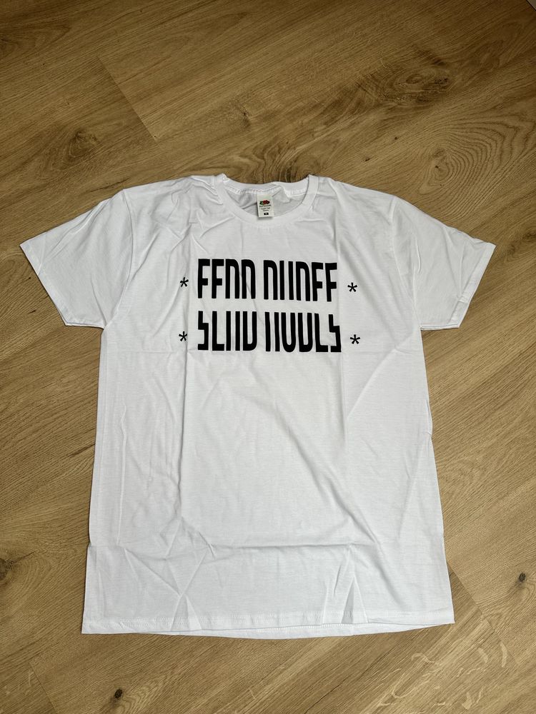 Biały tshirt męski Send nudes rozm M nowa