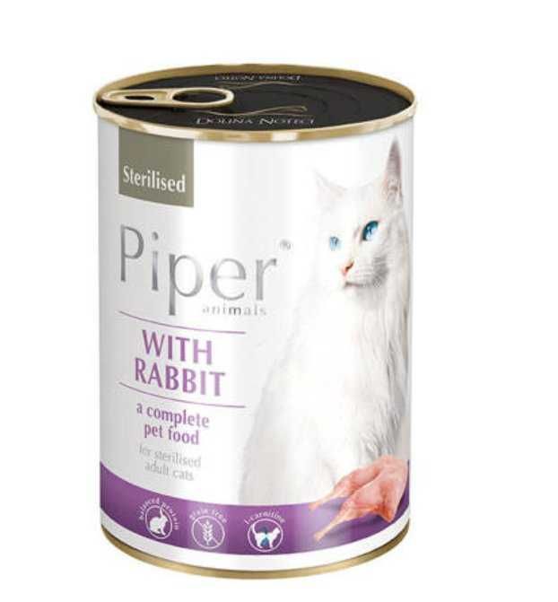 Piper 400g Sterilised Królik mokra karma dla kotów DOLINA NOTECI!