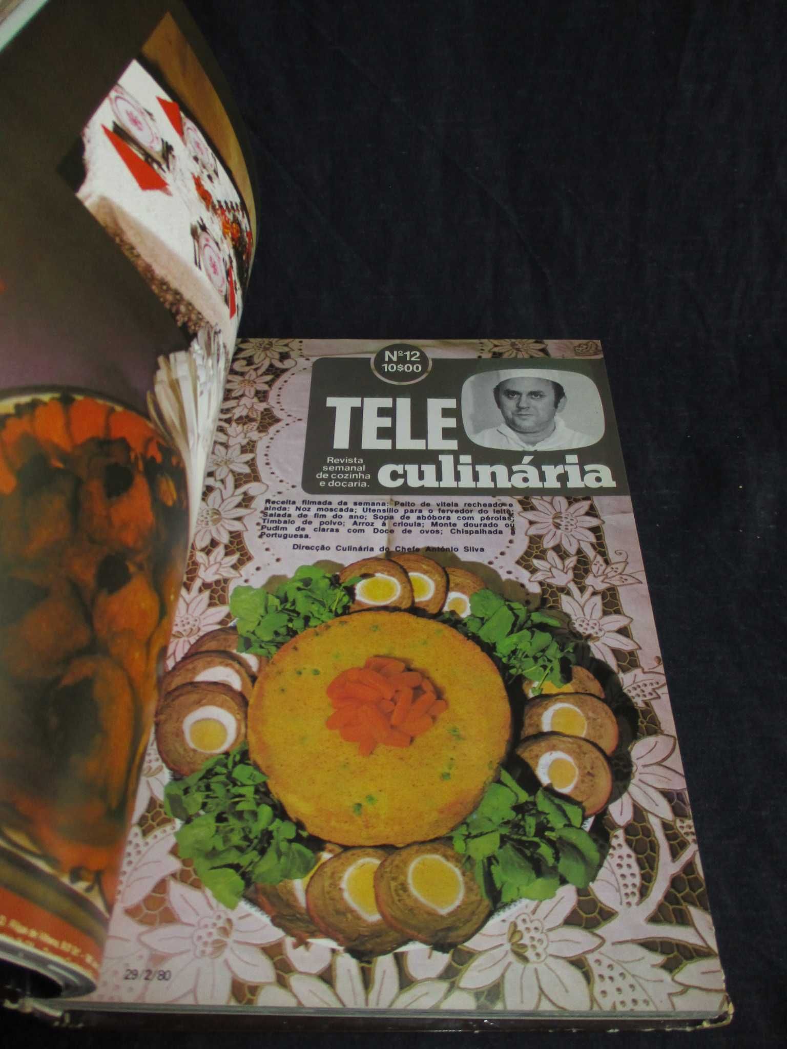 Livros TeleCulinária e Doçaria Chefe Silva Volumes 1 a 4