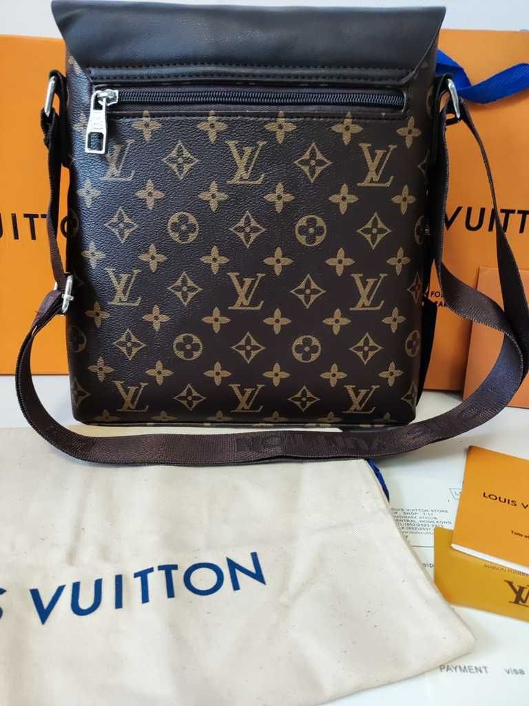 LOUIS VUITTON męska torba Listonoszka, skóra, Francja 05-42