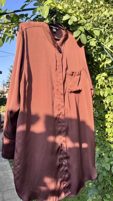Платье рубашка h&m шоколадное