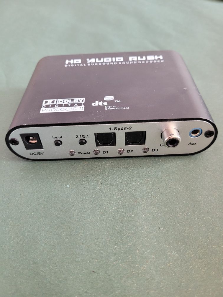 Dekoder wzmacniacz optyczny analog AC3/DTS HD Audio  Rush 5.1