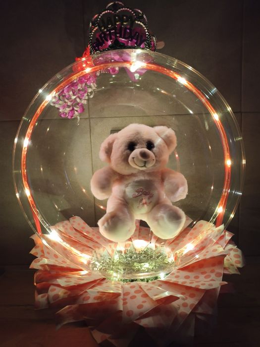 Balony z plusem , miś w Balonie na prezent