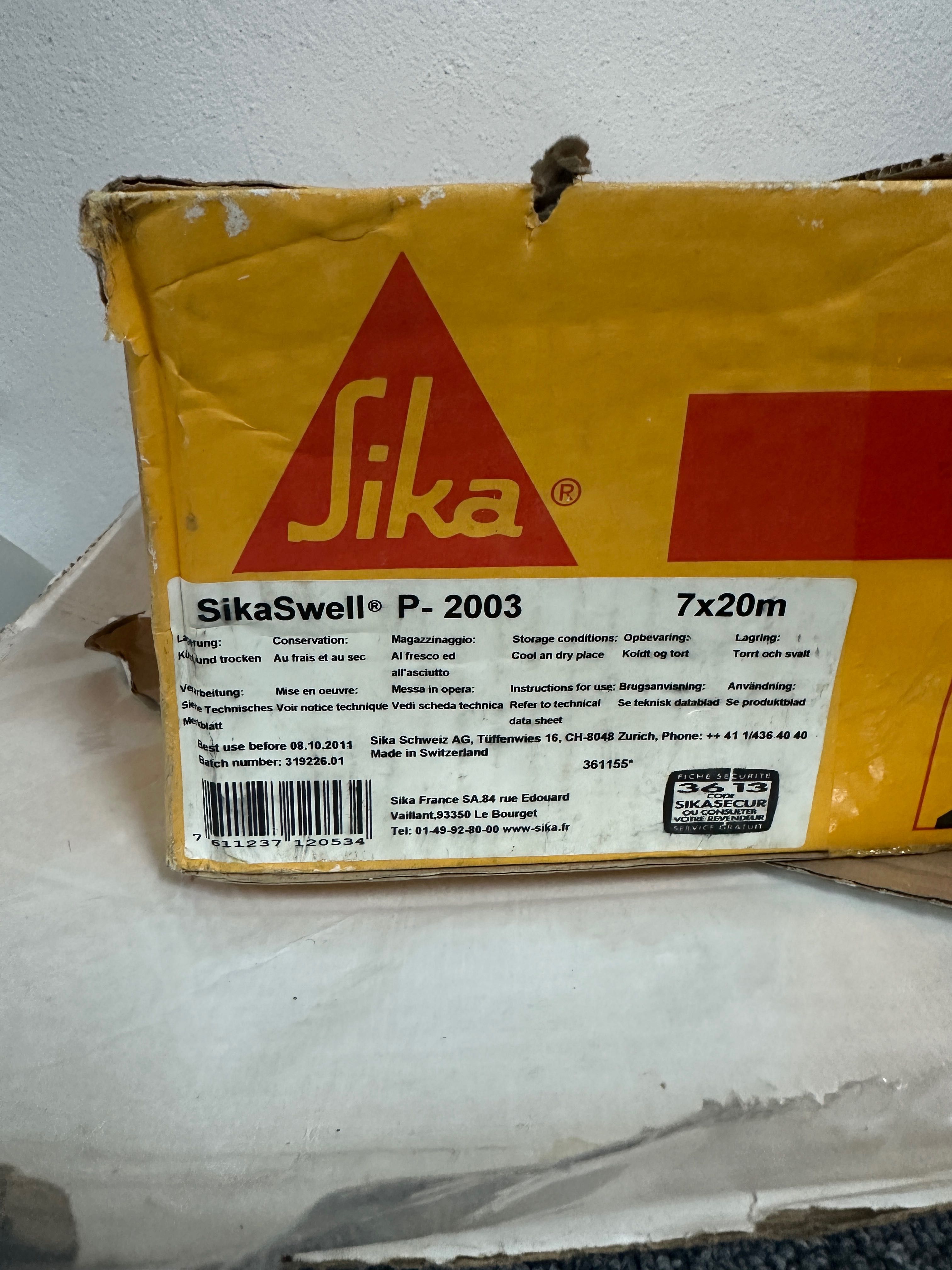Sika Swell P 2003 - perfil hidroexpansivo - rolo 20m