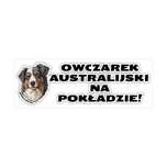 Naklejka na samochód OWCZAREK AUSTRALIJSKI na pokładzie