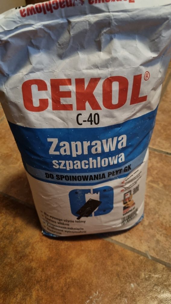 Cekol C-40 zaprawa szpachlowa do spoinowania płyt GK 5kg