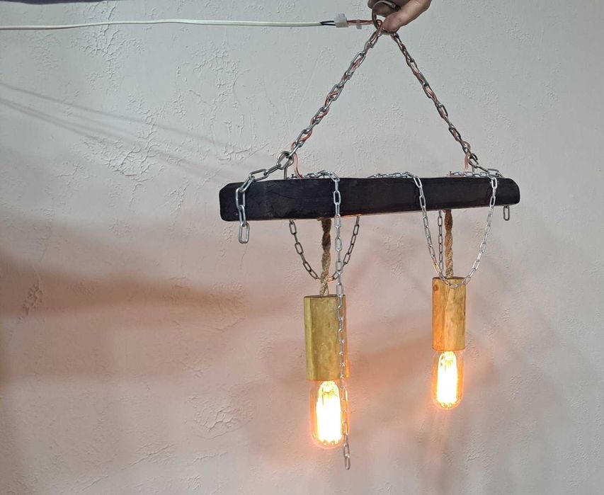 Подвесной светильник Loft Лофт ретро люстра деревянный ручной работы